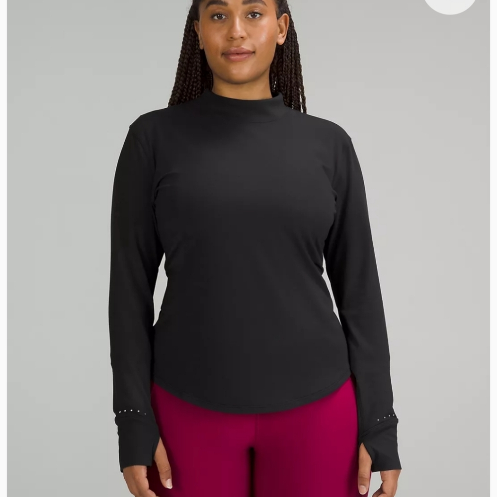 NWT lululemon Rulu Running Mockneck Long-Sleeve Shirt Size 8